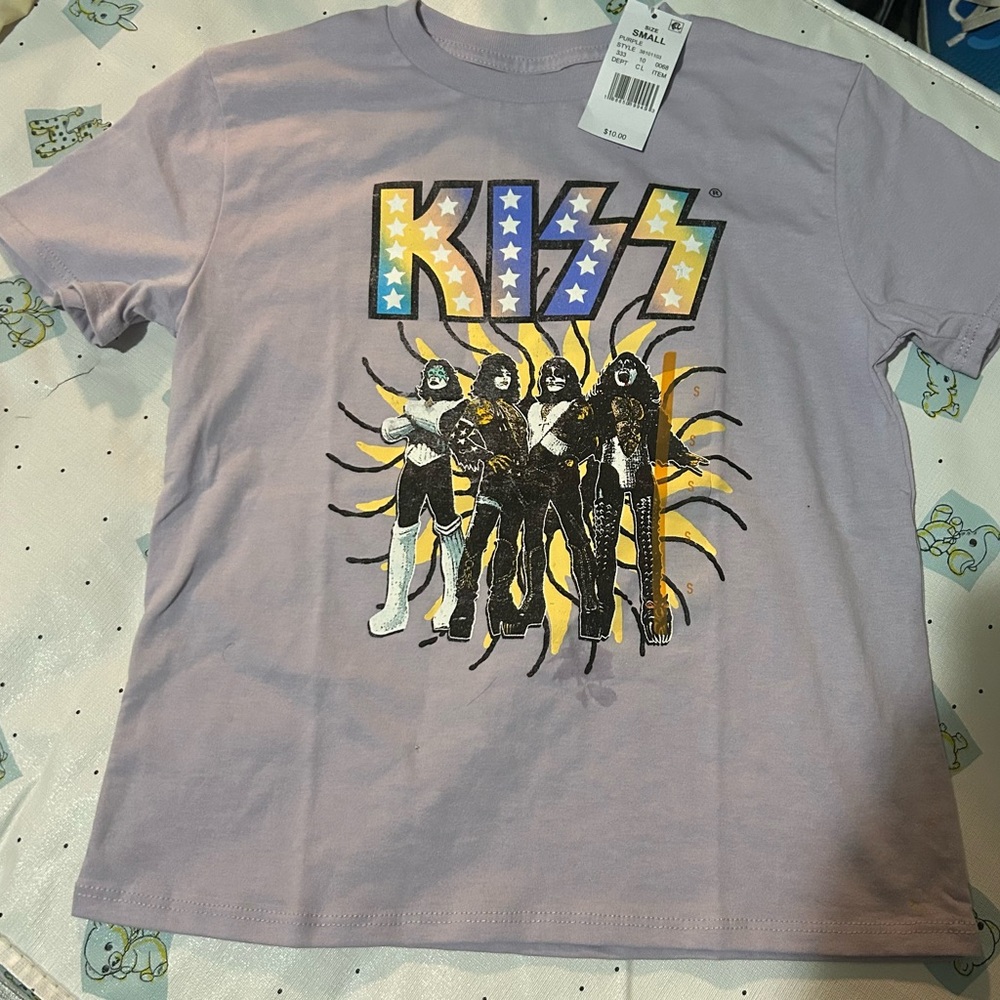 Kiss Kids Short Sleeve Tee - Lavender